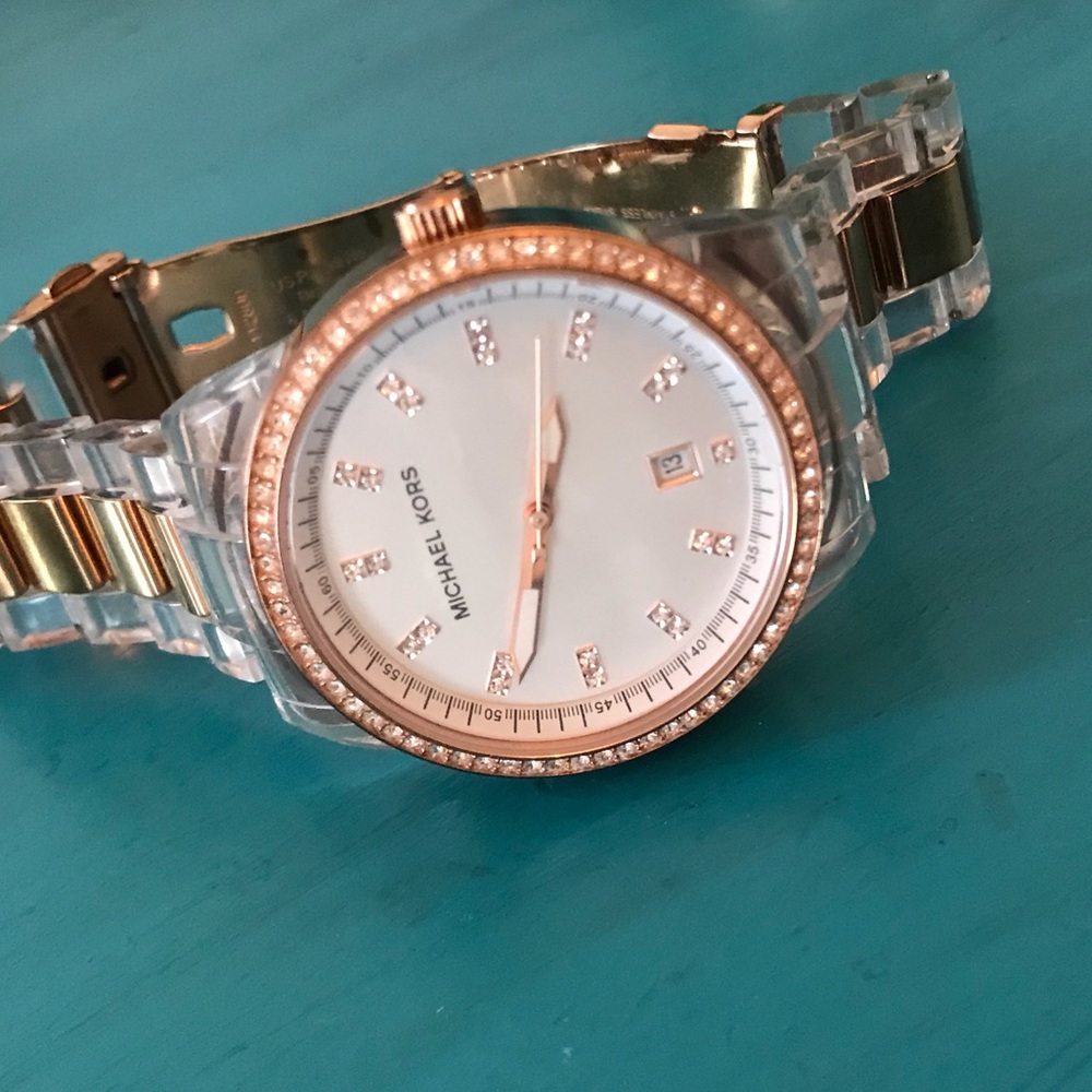 Michael Kors Rose Gold and Acrylic Watch